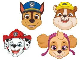 maski-papierowe-psi-patrol-9914246bz-chase-marshall-skye-rubble-25-x-25cm