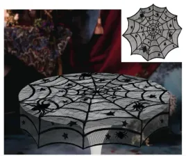 obrus-halloween-koronkowy-26823bz-okragly-pajeczyna-z-pajakami-100cm