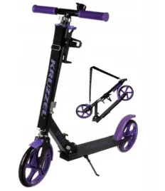 lekka-hulajnoga-skladana-kauczukowe-kola-20cm-hamulec-regulacja-fioletowa