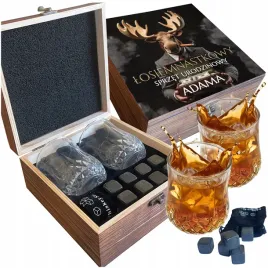 pudelko-zestaw-kamieni-do-whisky-szklanki-prezent-18-losiemnaste-urodziny