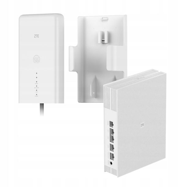 ﻿Zestaw ZTE MC889 5G ODU+ router T5400 Wi-Fi 6 biały IDU + uchwyt na szybę