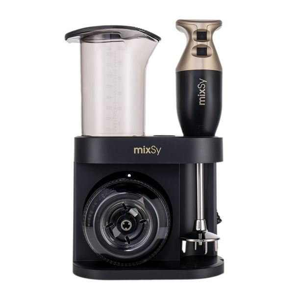 MixSy Czarny Wielofunkcyjny ręczny blender lub mikser, 8 w 1 Zepter z preze