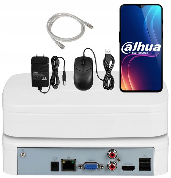 ﻿Rejestrator IP DAHUA 8 kanałów do kamer NVR2108-4KS3 do 8Mpx Aplikacja DMSS
