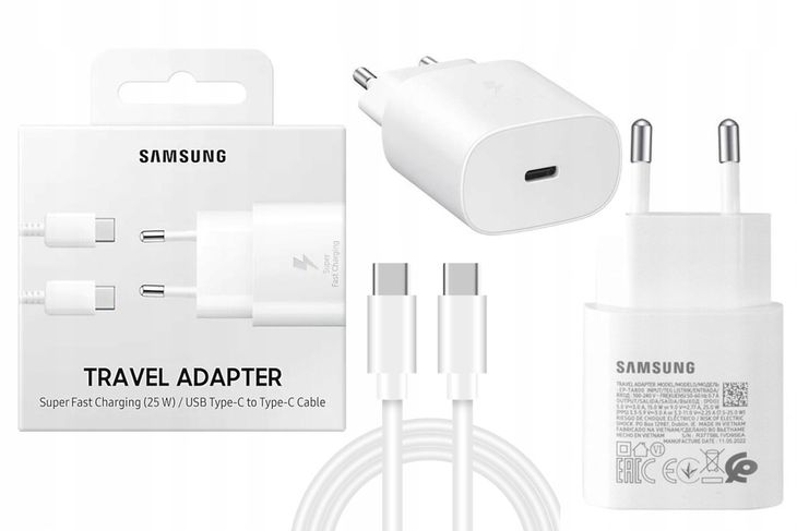 ﻿ŁADOWARKA SIECIOWA SAMSUNG 25W SZYBKIE ŁADOWANIE FAST CHANGE 5G + KABEL