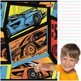 zeszyt-a5-w-linie-kolor-16-kartek-laminowany-speed-samochody-unipap