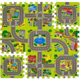 mata-edukacyjna-gruba-1cm-9szt-puzzle-piankowe-dla-dzieci-droga-miasto