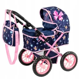 kinderplay-wozek-dla-lalek-gleboki-gondola-skladany-torba-regulowana-raczka