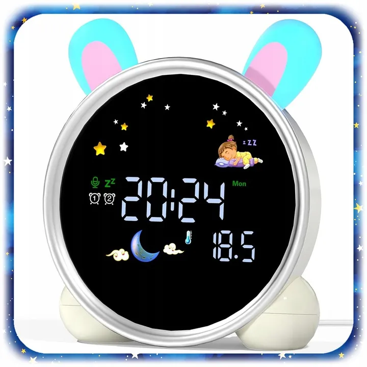 zegar-budzik-krolik-dla-dzieci-lampka-nocna-led-timer-bialy-szum-akumulator