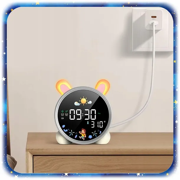 zegar-budzik-krolik-dla-dzieci-lampka-nocna-led-timer-bialy-szum-akumulator-plec-unisex-marka-inna