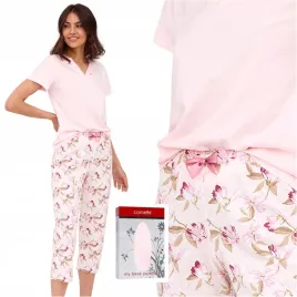 pizama-damska-krotki-rekaw-spodnie-3-4-cornette-848-413-abby-m