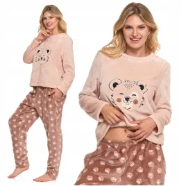 ciepla-pizama-dwuczesciowa-damska-dluga-pluszowa-wzor-misia-moraj-r-s