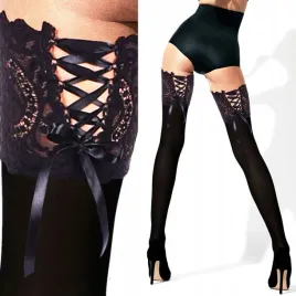 fenome-ponczochy-samonosne-velur-100den-sznurowane-szeroka-kwiatowa-koronka