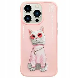 etui-nimmy-futeral-glasses-cool-cat-do-apple-iphone-15-pro-rozowe