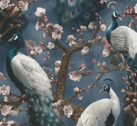 tapeta-orientalne-ptaki-peacock-10414-08-erismann