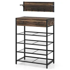 zestaw-wieszak-i-konsola-na-buty-wieszak-scienny-do-korytarza