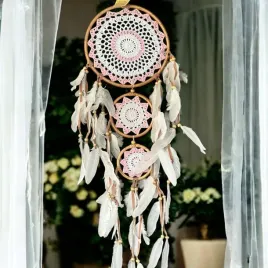 lapacz-snow-potrojny-szydelkowy-boho-dekoracja-amulet-idealny-prezent-22cm