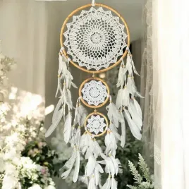 lapacz-snow-potrojny-szydelkowy-boho-dekoracja-amulet-idealny-prezent-22cm