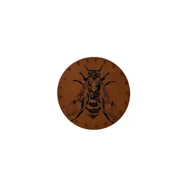 naszywka-skorzana-lew-5-x-5-cm-pszczola-brazowy
