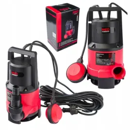 Zdjęcie produktu Pompa ZATAPIALNA do wody DESZCZÓWKI 1400W Z PŁYWAKIEM 9000 l/h RED TECHNIC