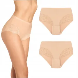 figi-damskie-z-wysokim-stanem-bawelniane-julia-with-lace-bezowe-l-marilyn