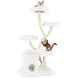 drapak-dla-kota-165-cm-legowisko-z-sizalowymi-slupkami-kwiatek