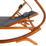 lezak-ogrodowy-drewniany-z-daszkiem-lezanka-z-regulacja-poduszka-balkon-stan-nowy-kolor-szary