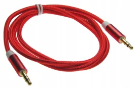 przewod-audio-jack-35mm-bawelniany-oplot-10m-red