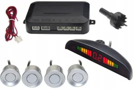 srebrne-czujniki-cofania-parkowania-22mm-z-buzerem-i-wyswietlaczem-led
