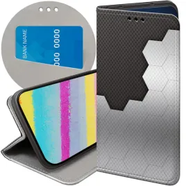 etui-z-klapka-do-honor-magic7-pro-wzory-szare-metallic-grey-futeral-case