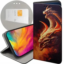 etui-z-klapka-do-honor-magic7-pro-wzory-smoki-dragon-taniec-smokow-futeral
