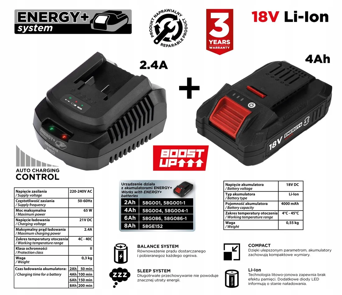 graphite-akumulator-40ah-18v-ladowarka-energy