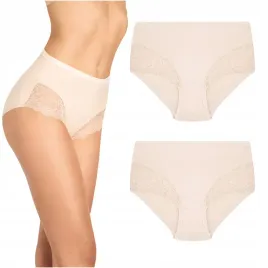figi-damskie-wysoki-stan-bawelniane-julia-with-lace-marilyn-jasnobezowe-l