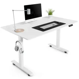 biurko-elektryczne-gamingowe-skladane-regulacja-wysokosci-podnoszone-biale