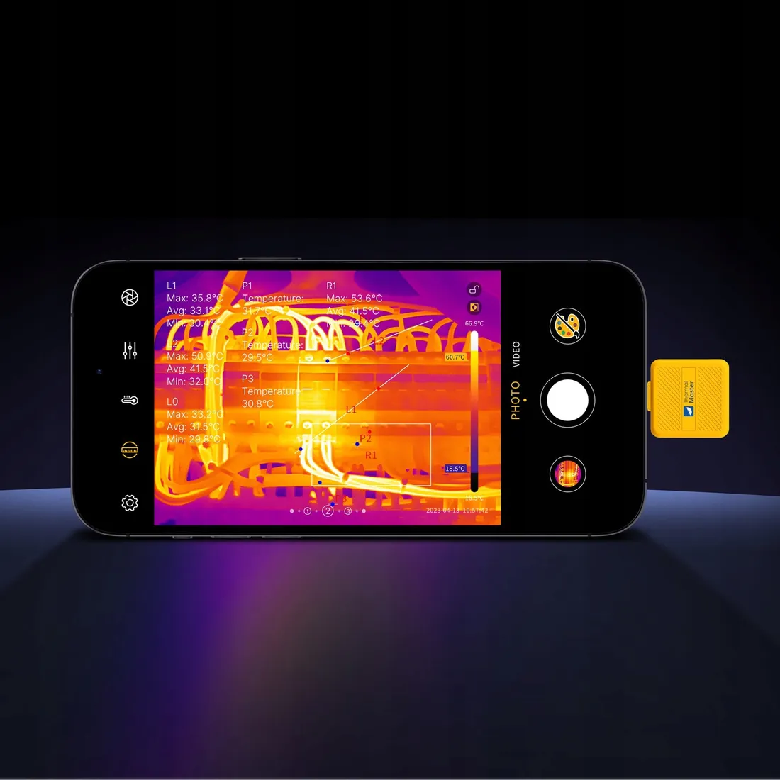 kamera-termowizyjna-xinfrared-t2s-uchwyt-smartfon-aplikacja-android-usb-c-stan-nowy