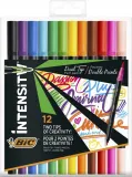 flamastry-dwustronne-intensity-12-kolorow-bic-stan-nowy