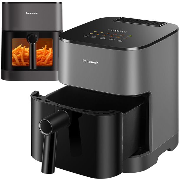 FRYTKOWNICA BEZTŁUSZCZOWA AIR FRYER PANASONIC NF-CC500SXE 1450 W 5 L PAROWA