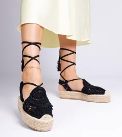 czarne-sandaly-espadryle-plecione-lemura