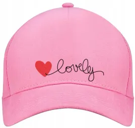 czapka-z-daszkiem-nadruk-z-serduszkiem-lovely-one-size