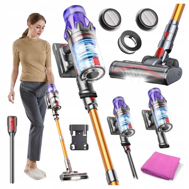 ODKURZACZ BEZPRZEWODOWY PIONOWY MOCNY 500W FILTR HEPA MOCNE SSANIE LARESAR