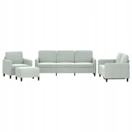 4-cz-komplet-wypoczynkowy-jasnoszary-obity-aksamitem