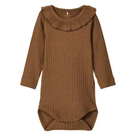 body-niemowlece-name-it-serida-brazowe-dziewczece