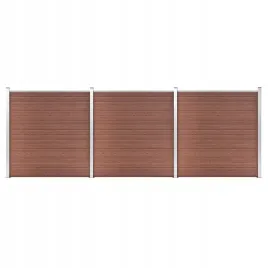 ogrodzenie-do-ogrodu-wpc-526-x-186-cm-brazowe
