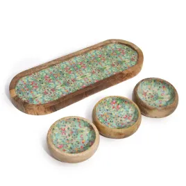 tacka-z-drewna-mango-zielona-ceramika