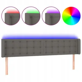 zaglowek-do-lozka-z-led-szary-183x16x78-88-cm-sztuczna-skora