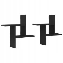 polki-scienne-2-szt-czarny-dab-38x12x38-cm