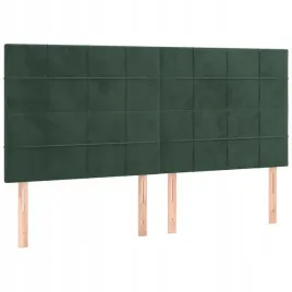 zaglowki-do-lozka-4-szt-ciemnozielony-100x5x78-88cm-aksamit