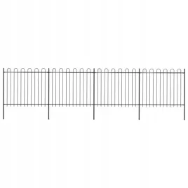 ogrodzenie-z-zaokraglonymi-koncami-stalowe-68x15-m-czarne