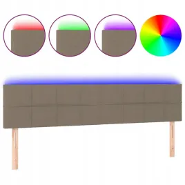 zaglowek-do-lozka-z-led-taupe-160x5x78-88-cm-tkanina
