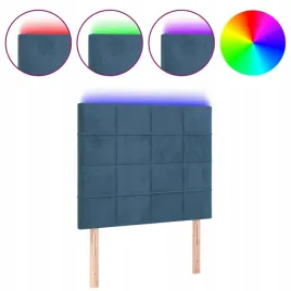 zaglowek-do-lozka-z-led-ciemnoniebieski-90x5x118-128-cm