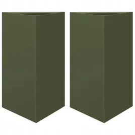 donice-ogrodowe-2-szt-oliwkowe-trojkatne-50x43x75-cm